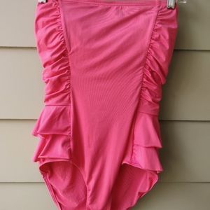 Woman's Jantzen One piece rushed Coral swim suit NEW with tags Size 8